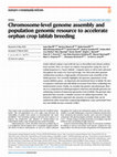 Research paper thumbnail of Chromosome-level genome assembly and population genomic resource to accelerate orphan crop lablab breeding