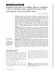 Research paper thumbnail of European Union policy on smokeless tobacco: a statement in favour of evidence based regulation for public health