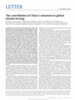 Research paper thumbnail of The contribution of China’s emissions to global climate forcing