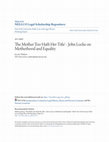 Research paper thumbnail of The Mother Too Hath Her Title' - John Locke on Motherhood and Equality