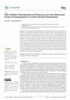 Research paper thumbnail of Soft Is Better: Determinants of Preferences for Non-Motorized Forms of Transportation in Urban Tourism Destinations