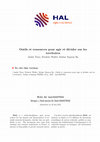 Research paper thumbnail of Outils et ressources pour agir et décider sur les territoires