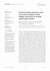 Research paper thumbnail of Dimensionality reduction and recurrence analysis reveal hidden structures of striatal pathological states