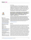 Research paper thumbnail of Cost-effectiveness of transdiagnostic group cognitive behavioural therapy versus group relaxation therapy for emotional disorders in primary care (PsicAP-Costs2): Protocol for a multicentre randomised controlled trial