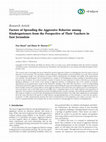 Research paper thumbnail of Factors of Spreading the Aggressive Behavior among Kindergarteners from the Perspective of Their Teachers in East Jerusalem