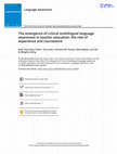 Research paper thumbnail of The emergence of critical multilingual language awareness in teacher education: the role of experience and coursework