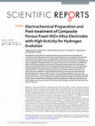 Research paper thumbnail of Electrochemical Preparation and Post-treatment of Composite Porous Foam NiZn Alloy Electrodes with High Activity for Hydrogen Evolution