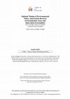 Research paper thumbnail of Optimal Timing of Environmental Policy: Interaction between Environmental Taxes and Innovation Externalities