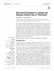 Research paper thumbnail of Structural Principles in Liquids and Glasses: Bottom-Up or Top-Down