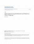 Research paper thumbnail of Ethnocultural Group Identification and Atitudes to Ethnic Outgroups