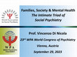 Research paper thumbnail of Families, Society & Mental Health: The Intimate Triad of Social Psychiatry