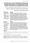 Research paper thumbnail of El impacto de la crisis de seguridad contemporánea inducida políticamente en el comportamiento de los turistas: la percepción de la población joven serbia / The Impact of Contemporary Politically Induced Security Crisis on Tourist Behaviour: The perception of the Serbian Younger Adult Population