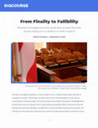 Research paper thumbnail of From Finality to Fallibility