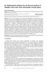 Research paper thumbnail of Mathematical solutions for the flexural analysis of Mindlin’s first order shear deformable circular plates