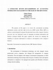 Research paper thumbnail of A Literature Review: Metamorphosis of Accounting Information Management in the Basis of the ERP System