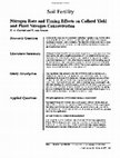 Research paper thumbnail of Nitrogen Rate and Timing Effects on Collard Yield and Plant Nitrogen Concentration