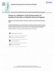 Research paper thumbnail of Fitness as a Mediator of the Enhancement of Quality of Life after a 6-Months Exercise Program