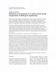 Research paper thumbnail of Monosomy of chromosome 17 in breast cancer during interpretation of HER2 gene amplification