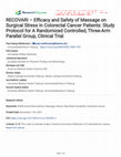 Research paper thumbnail of RECOVARI – Efficacy and Safety of Massage on Surgical Stress in Colorectal Cancer Patients: Study Protocol for A Randomized Controlled, Three-Arm Parallel Group, Clinical Trial