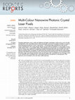 Research paper thumbnail of Multi-Colour Nanowire Photonic Crystal Laser Pixels