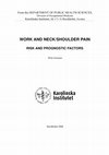 Research paper thumbnail of Work and neck/shoulder pain : risk and prognostic factors