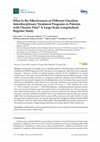 Research paper thumbnail of What Is the Effectiveness of Different Duration Interdisciplinary Treatment Programs in Patients with Chronic Pain? A Large-Scale Longitudinal Register Study