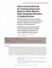 Research paper thumbnail of Observational Methods for Assessing Ergonomic Risks for work-related musculoskeletal disorders. A Scoping Review