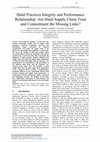 Research paper thumbnail of Halal Practices Integrity and Performance Relationship: Are Halal Supply Chain Trust and Commitment the Missing Links?