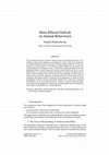 Research paper thumbnail of Meta-Ethical Outlook on Animal Behaviours