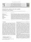 Research paper thumbnail of Optimal flow-line conditions with worker variability