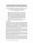 Research paper thumbnail of Learning to Map Natural Language Instructions to Physical Quadcopter Control using Simulated Flight