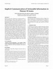 Research paper thumbnail of Implicit Communication of Actionable Information in Human-AI teams