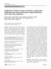 Research paper thumbnail of Implications of climate change for Daphnia in alpine lakes: predictions from long-term dynamics, spatial distribution, and a short-term experiment