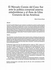 Research paper thumbnail of El Mercado común del Cono Sur ante la política comercial externa estadounidense y el Área de Libre Comercio de las Américas