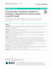 Research paper thumbnail of Characteristics of patients admitted to the emergency department due to tick bite