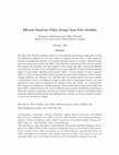 Research paper thumbnail of Efficient Monetary Policy Design near Price Stability