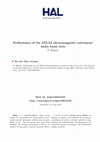 Research paper thumbnail of Performance of the ATLAS electromagnetic calorimeter under beam tests