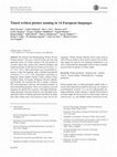 Research paper thumbnail of Timed written picture naming in 14 European languages