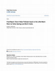 Research paper thumbnail of Final Report: Storm Water Pollutant Inputs to the Little Miami River via Yellow Springs and Birch Creeks