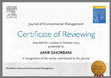 Research paper thumbnail of Elsevier Certificate of Reviewing