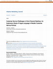 Research paper thumbnail of Customer Service Challenges in Omni-Channel Retailing—An Exploratory Study of Vague Language in Retailer Customer Service Policies