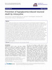 Research paper thumbnail of Prevention of hypoglycemia-induced neuronal death by minocycline