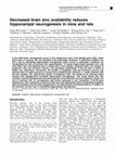 Research paper thumbnail of Decreased Brain Zinc Availability Reduces Hippocampal Neurogenesis in Mice and Rats