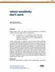 Research paper thumbnail of Where Sensitivity Don't Work