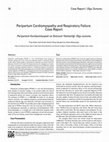 Research paper thumbnail of Peripartum Kardiyomyopati ve Solunum Yetmezliği: Olgu sunumu