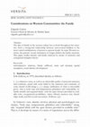 Research paper thumbnail of Considerations on Western Communities: The Family