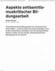 Research paper thumbnail of Aspekte antisemitismuskritischer Bildungsarbeit