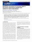 Research paper thumbnail of Wavefront corrections of incoming light in two-mirror telescope by Seidel-sum method of mirror aberrations