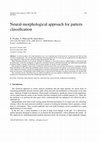 Research paper thumbnail of Neural-morphological approach for pattern classification