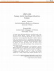 Research paper thumbnail of Liminaire: Langue, identité et politiques éducatives, Volume 2